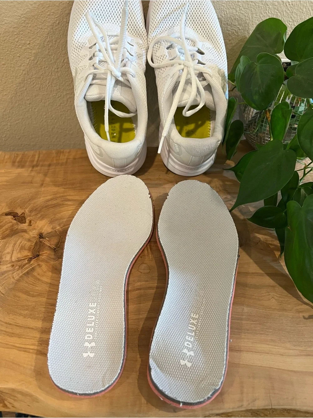 Under Armour White Athletic Mesh Sneakers